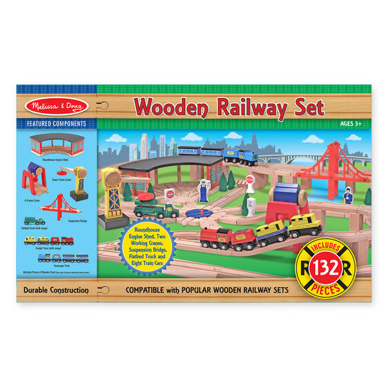 Wooden train hot sale set canada