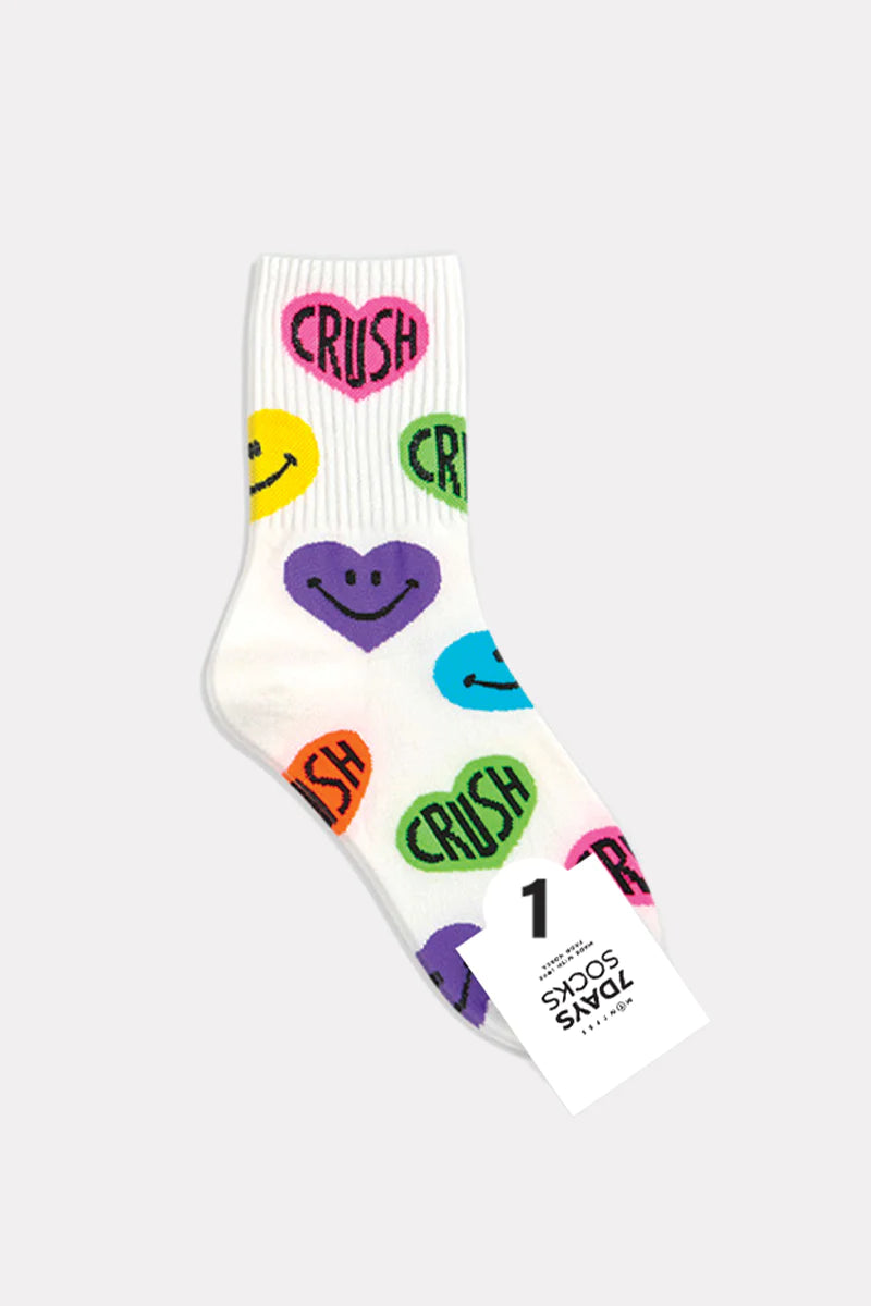 Teen/Women Crew: Neon Crush Smile Socks Toytown – Toytown Toronto