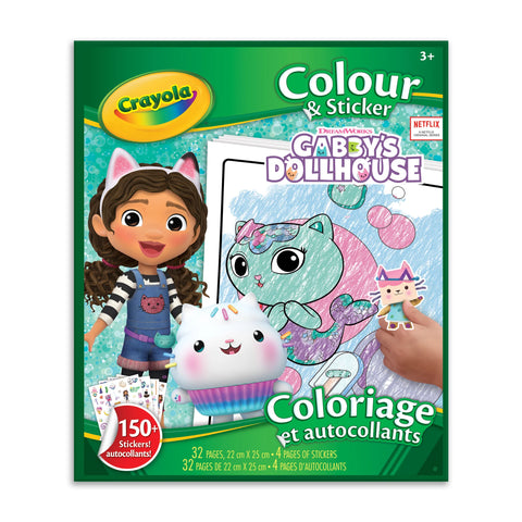 Crayola Gabby's Dollhouse Colour & Sticker Book Toytown – Toytown Toronto