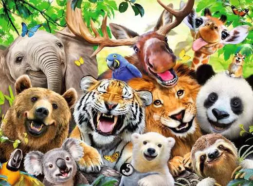 Ravensburger Exotic Animals Selfie Jigsaw Puzzle 300pc