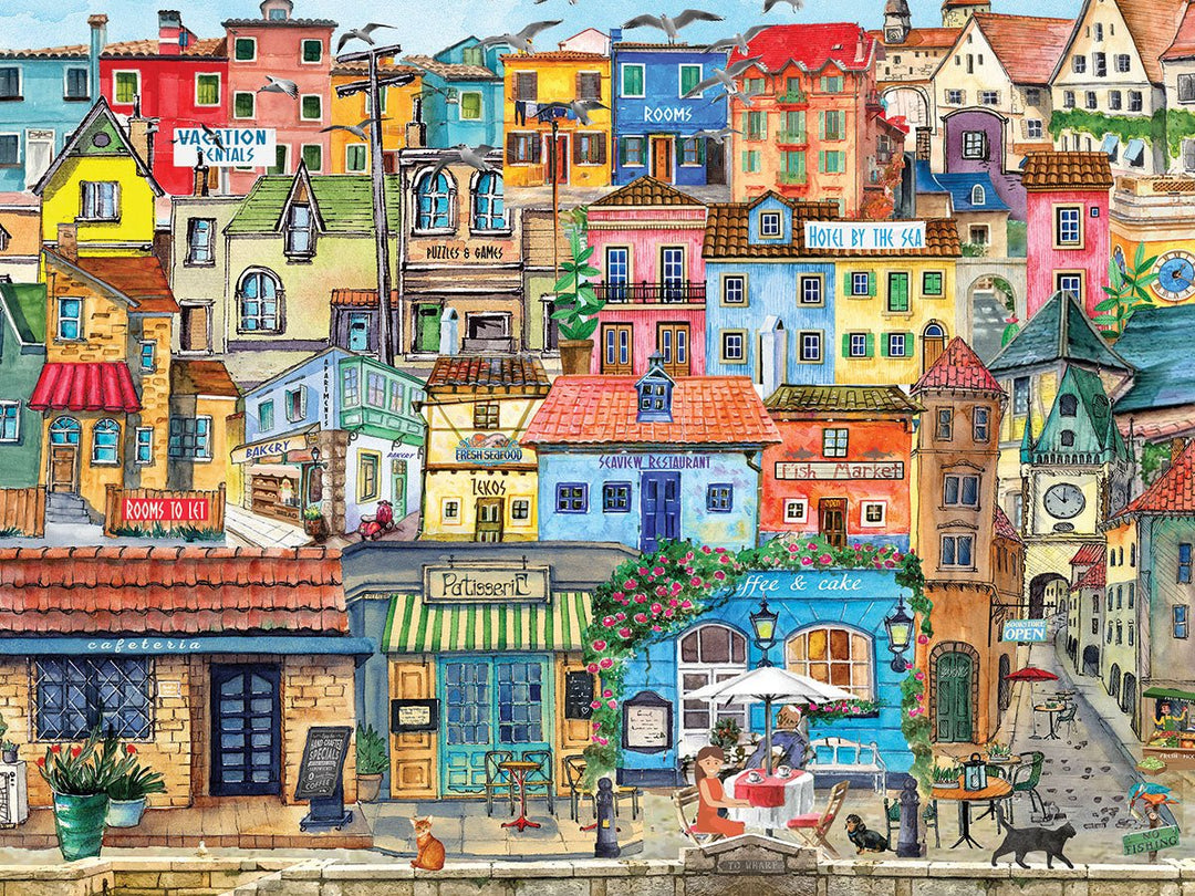 White Mountain Seaside Village 500pc Puzzle