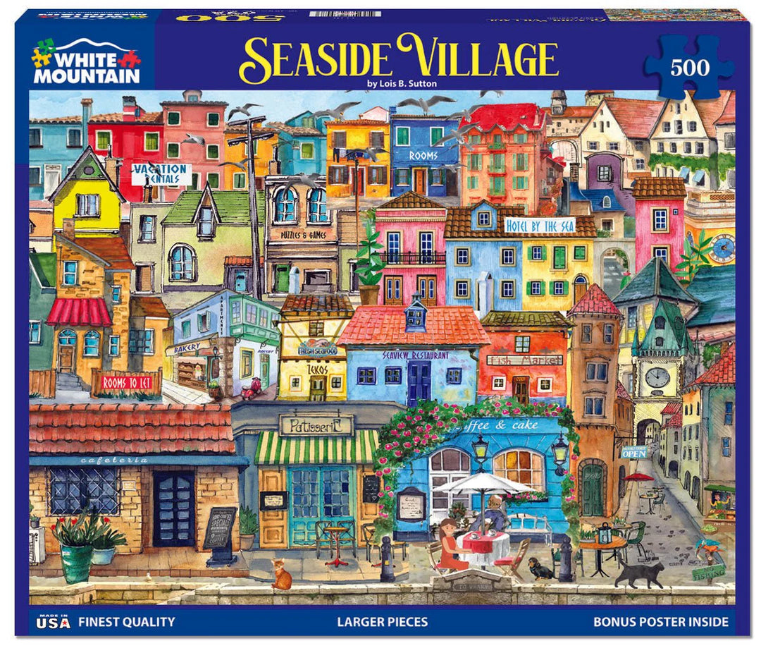 White Mountain Seaside Village 500pc Puzzle