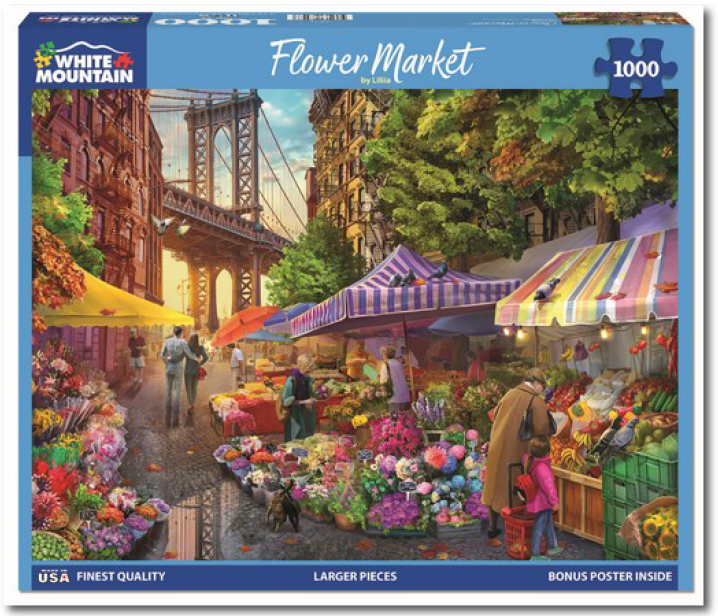 White Mountain Flower Market 1000Pc Puzzle