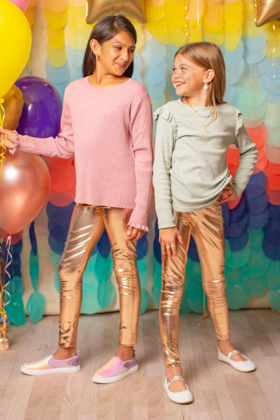 Love Life Leggings: Metallic Gold 5/6