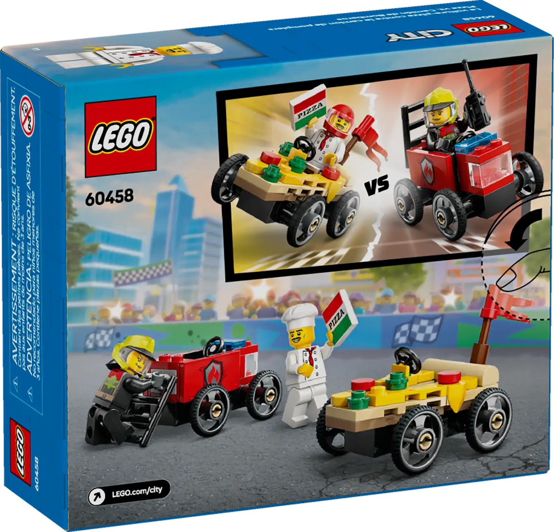 LEGO® City Pizza Car vs Fire Truck Racing Set