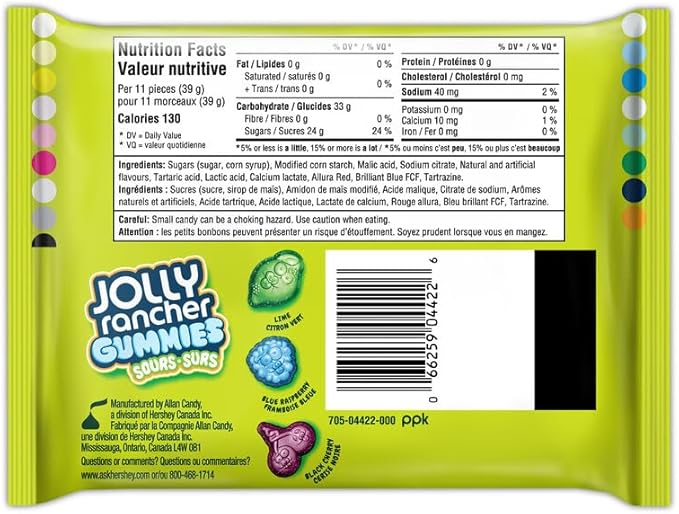 Jolly Rancher Gummies Sours 96g King Size