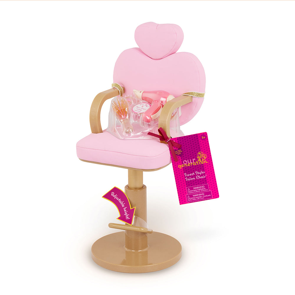 Our Generation Sweet Styles Salon Chair For 18" Doll