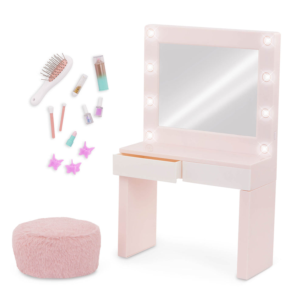 Our Generation Glam & Glow Vanity For 18" Doll