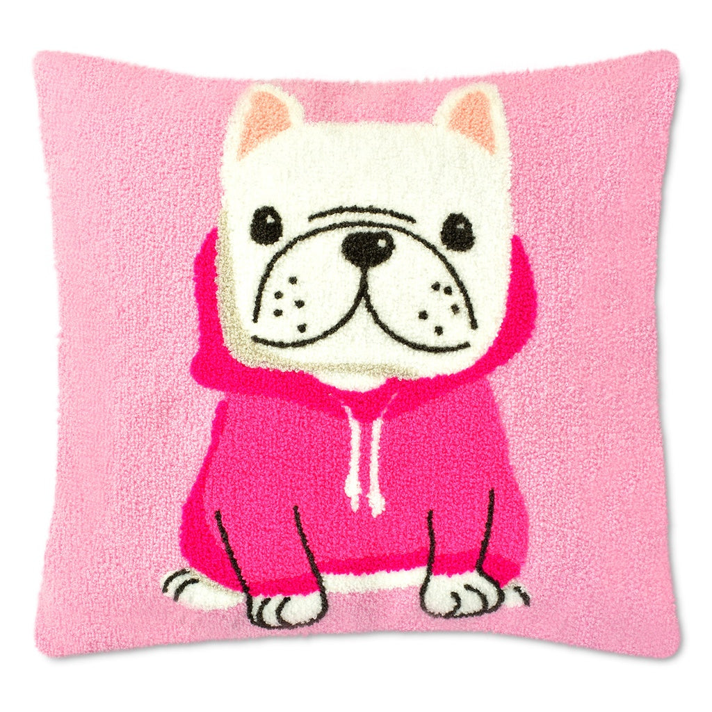 Iscream Frenchie Chenille Pillow