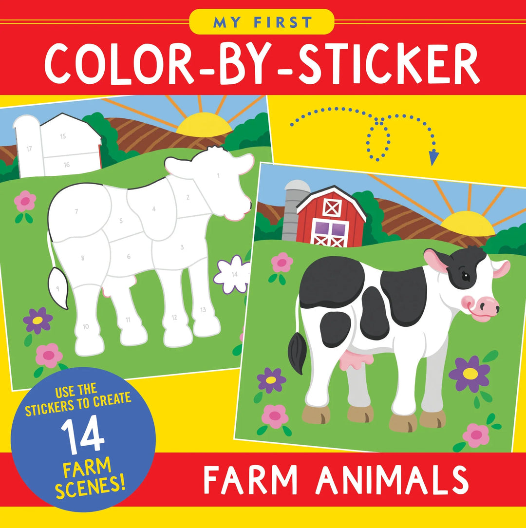 Farm Animals My First Color-By-Sticker Book