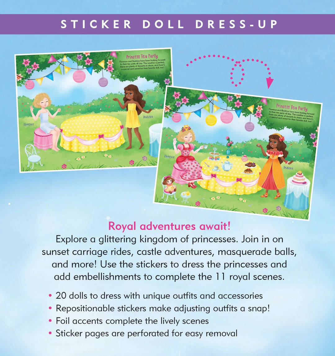 Princesses Sticker Doll Dress-Up Book