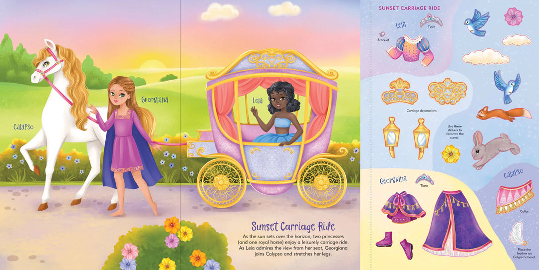 Princesses Sticker Doll Dress-Up Book