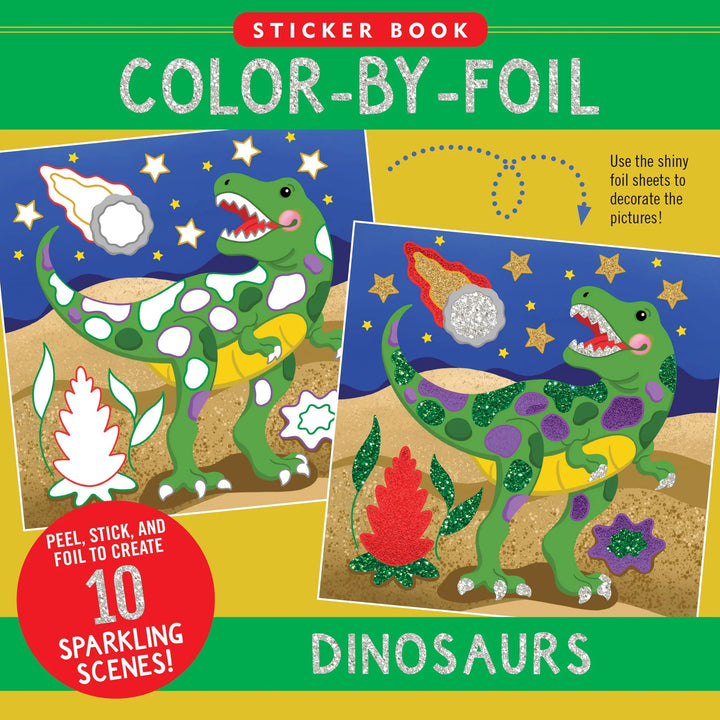 Dinosaurs Color-By-Foil Activity Book