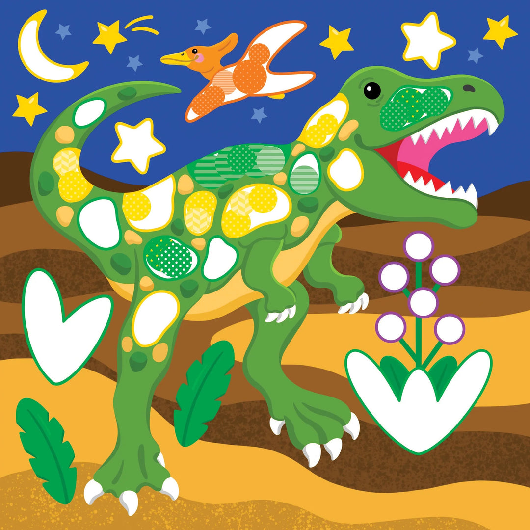 Color-By-Dots Sticker Book -Dinosaurs