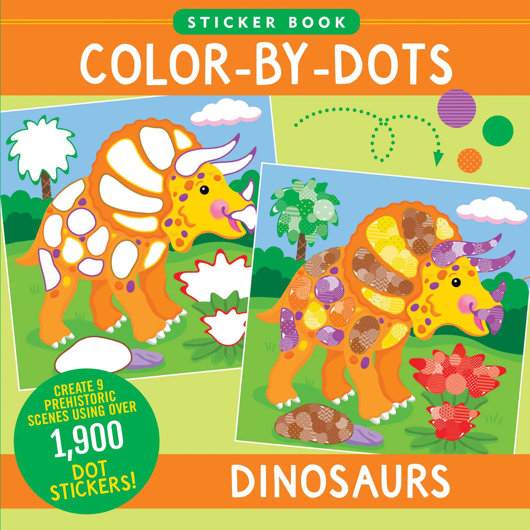 Color-By-Dots Sticker Book -Dinosaurs