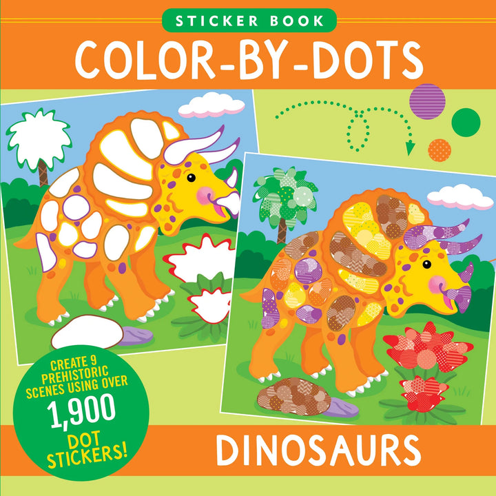 Color-By-Dots Sticker Book -Dinosaurs