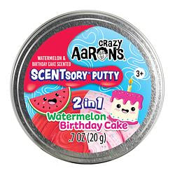 Crazy Aaron's Watermelon/Birthday Cake 2 In 1 Scentsory Putty