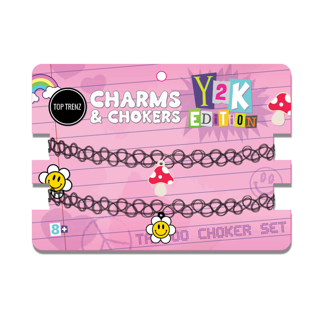 Top Trenz Tattoo Charm Chokers 2 Pack Y2K Edition