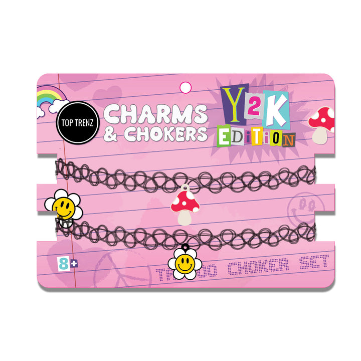 Top Trenz Tattoo Charm Chokers 2 Pack Y2K Edition