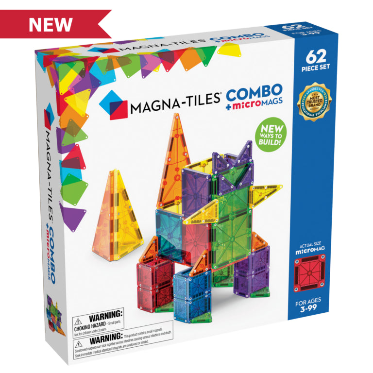 Magna-Tiles MicroMAGS 62 Piece Combo Set