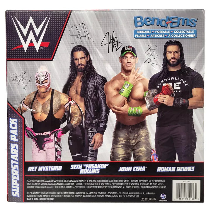 Bend-Ems WWE Superstars 4 Pack