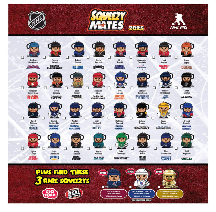 NHL Squeezymates 2025  Blind Pack