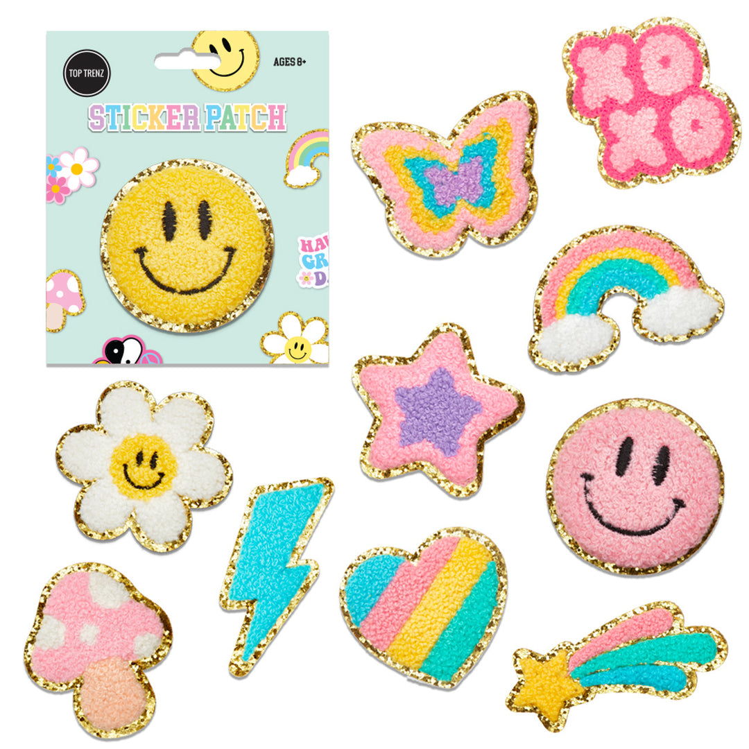 Top Trenz Chenille Sticker Patch Assortment