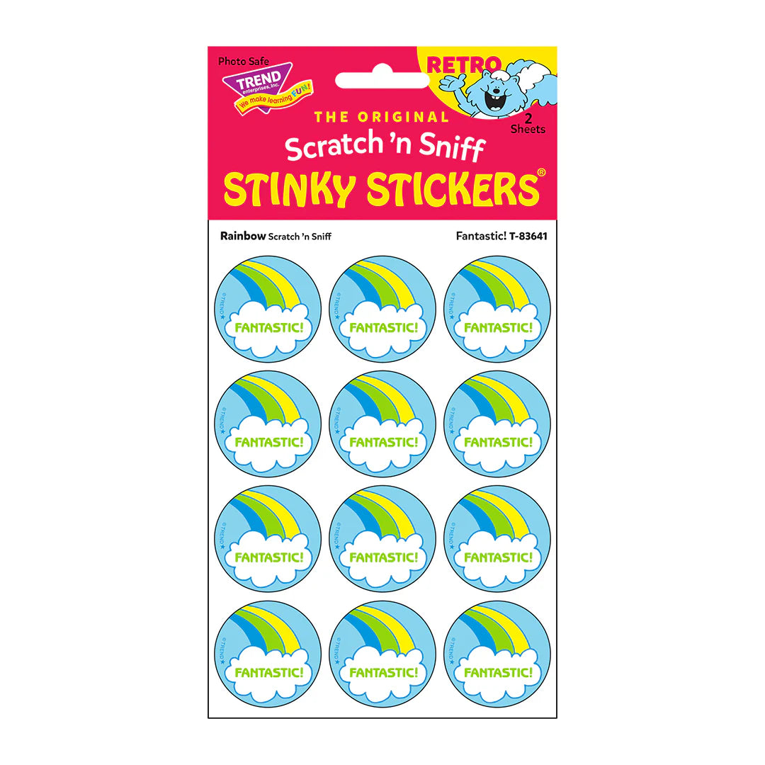 Fantastic! Rainbow Scent Retro Scratch 'n Sniff Stinky Stickers