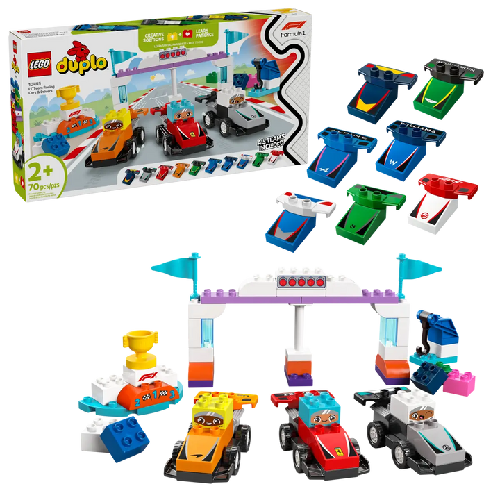 Lego® Duplo F1® Team Race Cars & Drivers