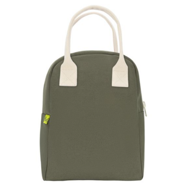 Fluf Dark Olive Zipper Lunch Bag