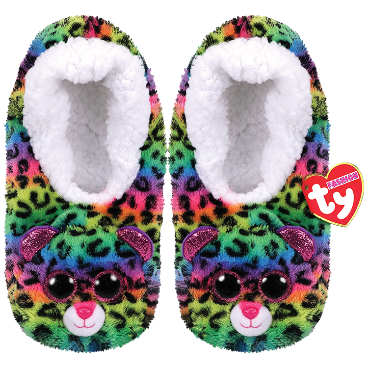 Ty Fashion Dotty the Leopard Slippers Kids S/M/L