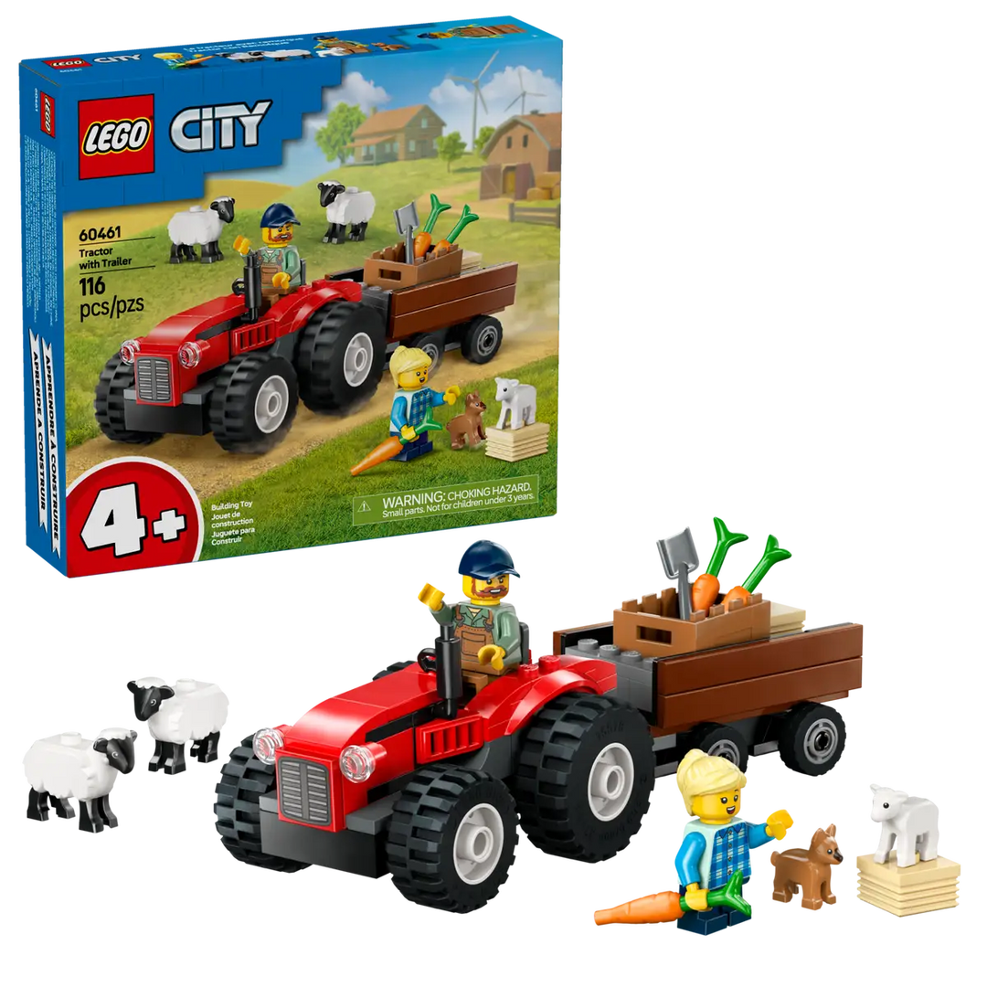 LEGO® City Red Farm Tractor with Trailer & Sheep