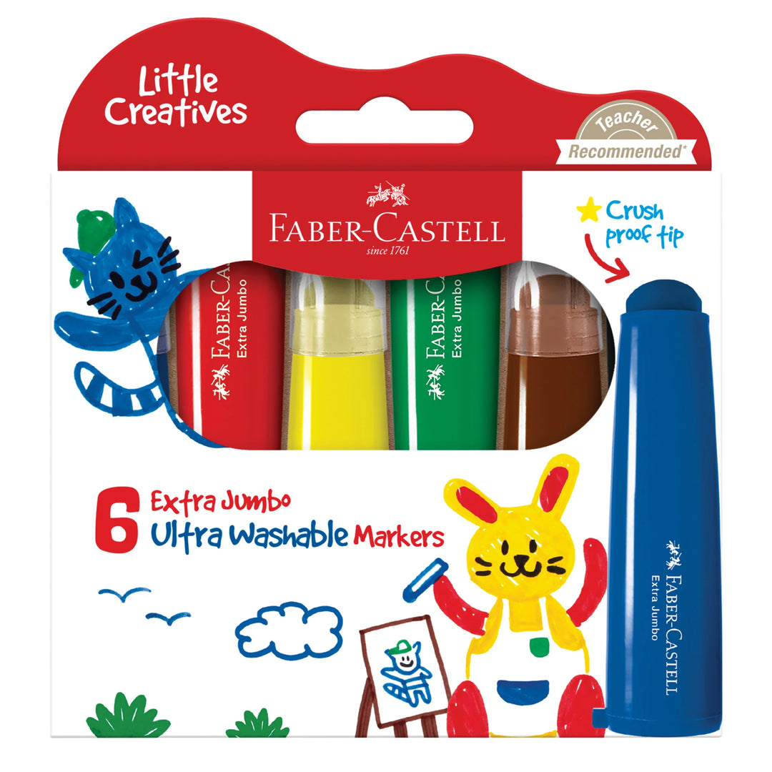 Little Creatives 6 Extra Jumbo Ultra Washable Markers