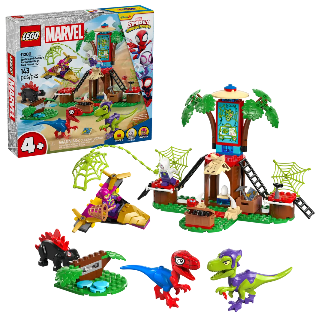 Lego® Marvel Spidey and Gobby's Raptor Battle at Tree House HQ