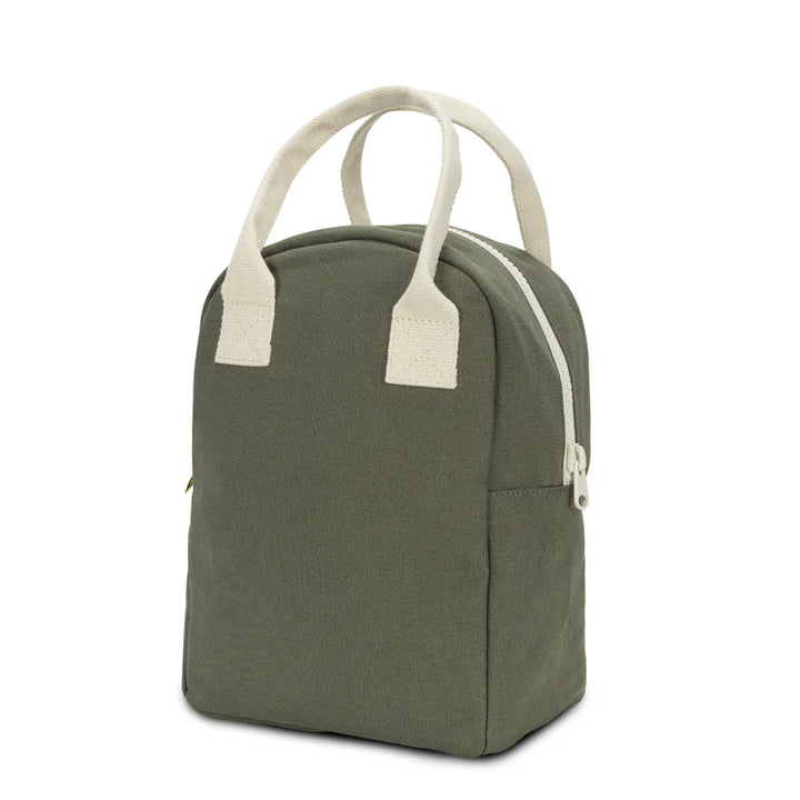 Fluf Dark Olive Zipper Lunch Bag