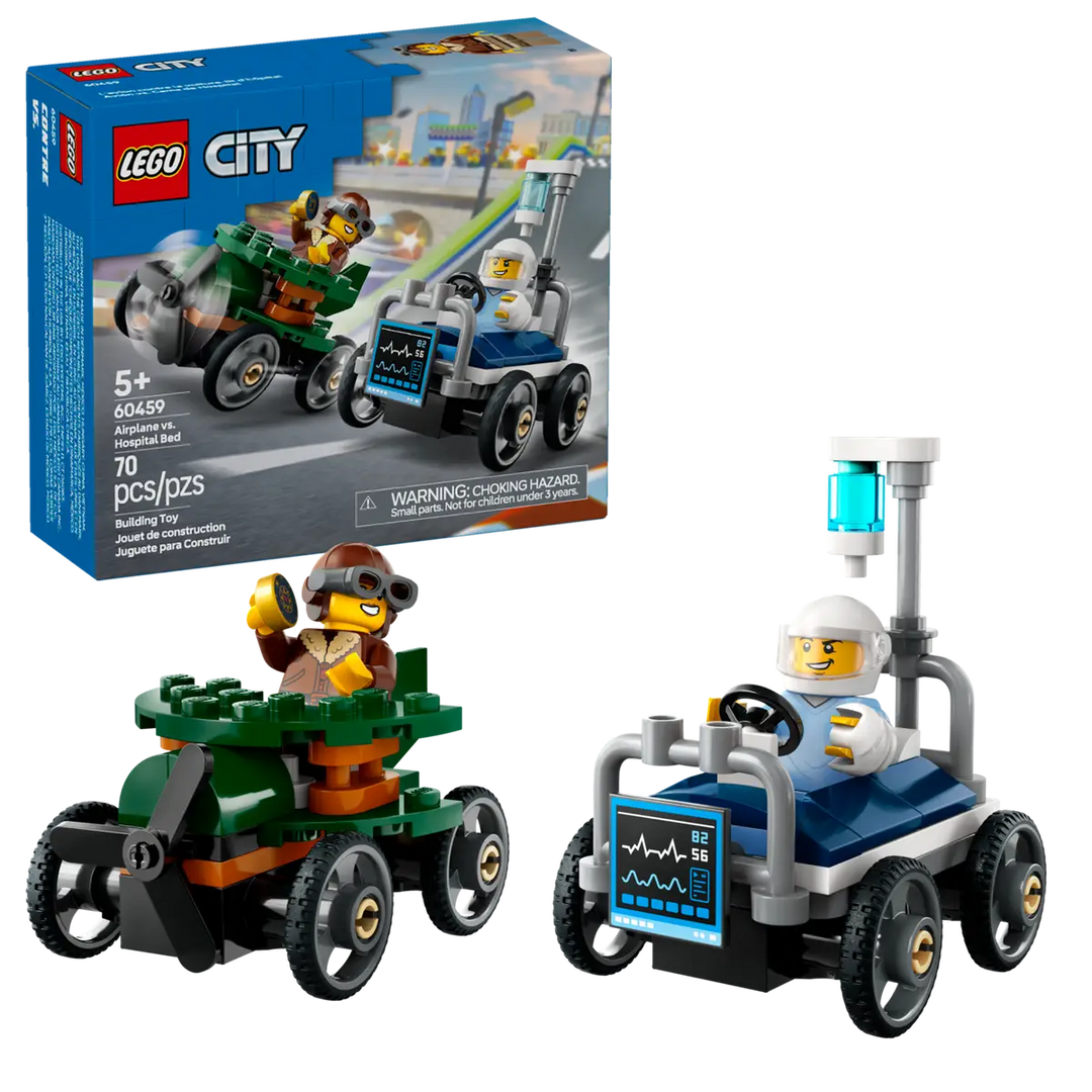 LEGO® City Airplane vs. Hospital Bed Race Car Pack