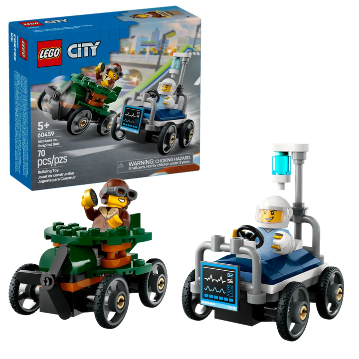 LEGO® City Airplane vs. Hospital Bed Race Car Pack