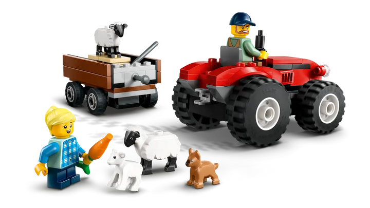 LEGO® City Red Farm Tractor with Trailer & Sheep