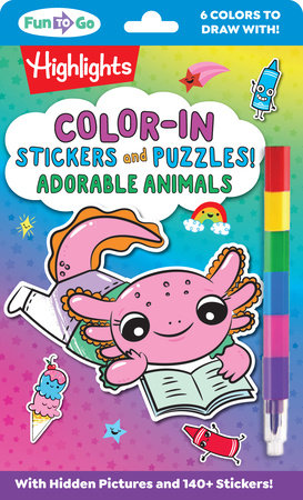 Colour-In Stickers and Puzzles! Adorable Animals