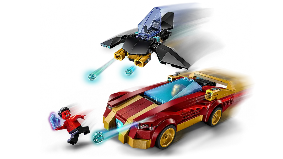 LEGO® Marvel Iron Man Car & Black Panther vs. Red Hulk