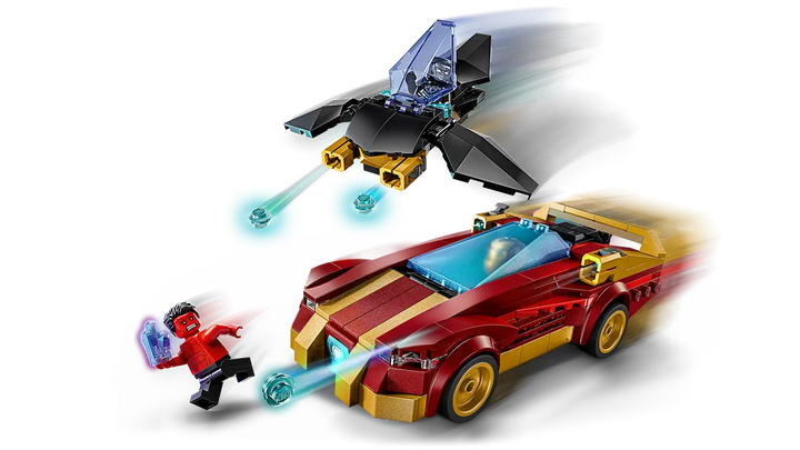 LEGO® Marvel Iron Man Car & Black Panther vs. Red Hulk