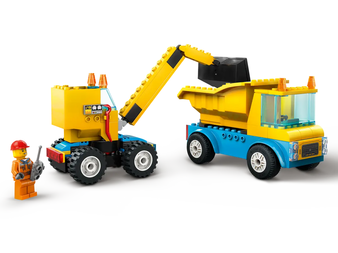 Lego® City Construction Trucks and Wrecking Ball Crane