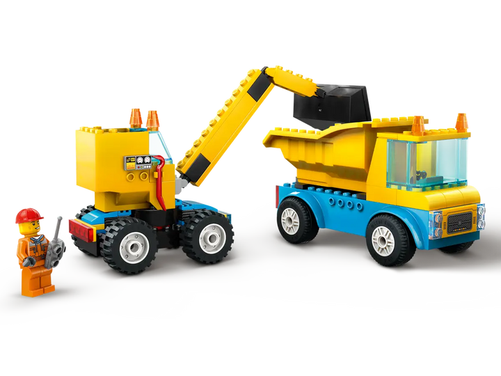 Lego® City Construction Trucks and Wrecking Ball Crane