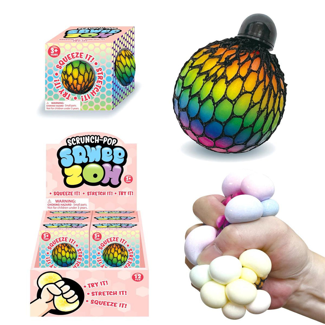 Mesh Squishy Rainbow Ball