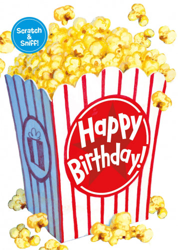 Popcorn Birthday Card