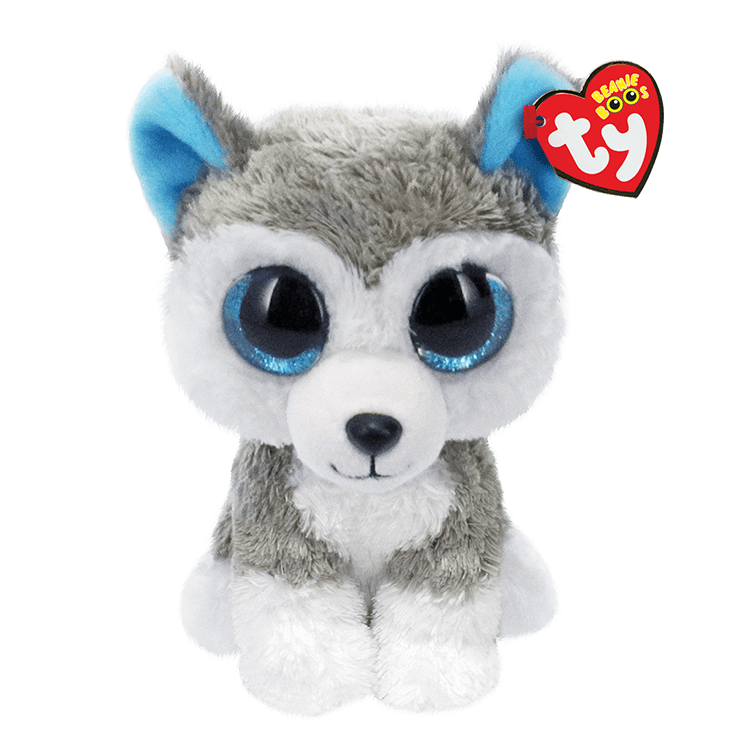 Ty Beanie Boos Slush the Grey and White Husky Plush 6"