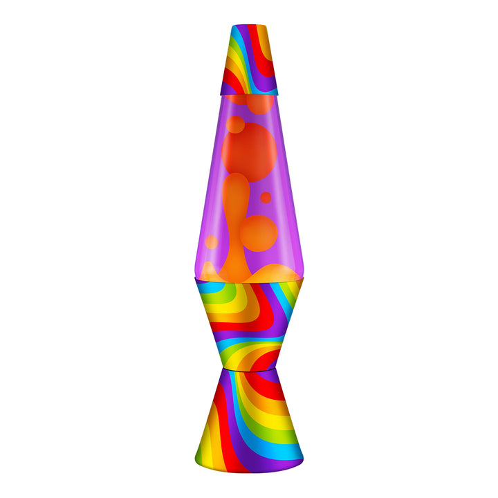 Flowing Colour Yellow/Purple LAVA Lamp 14.5"