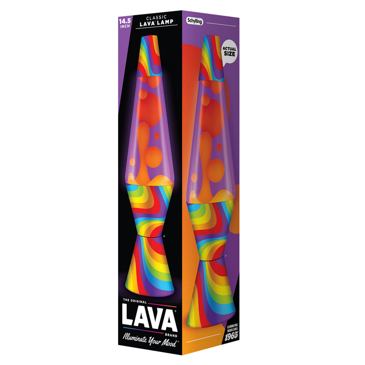 Flowing Colour Yellow/Purple LAVA Lamp 14.5"