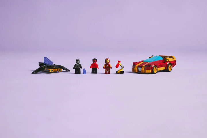 LEGO® Marvel Iron Man Car & Black Panther vs. Red Hulk