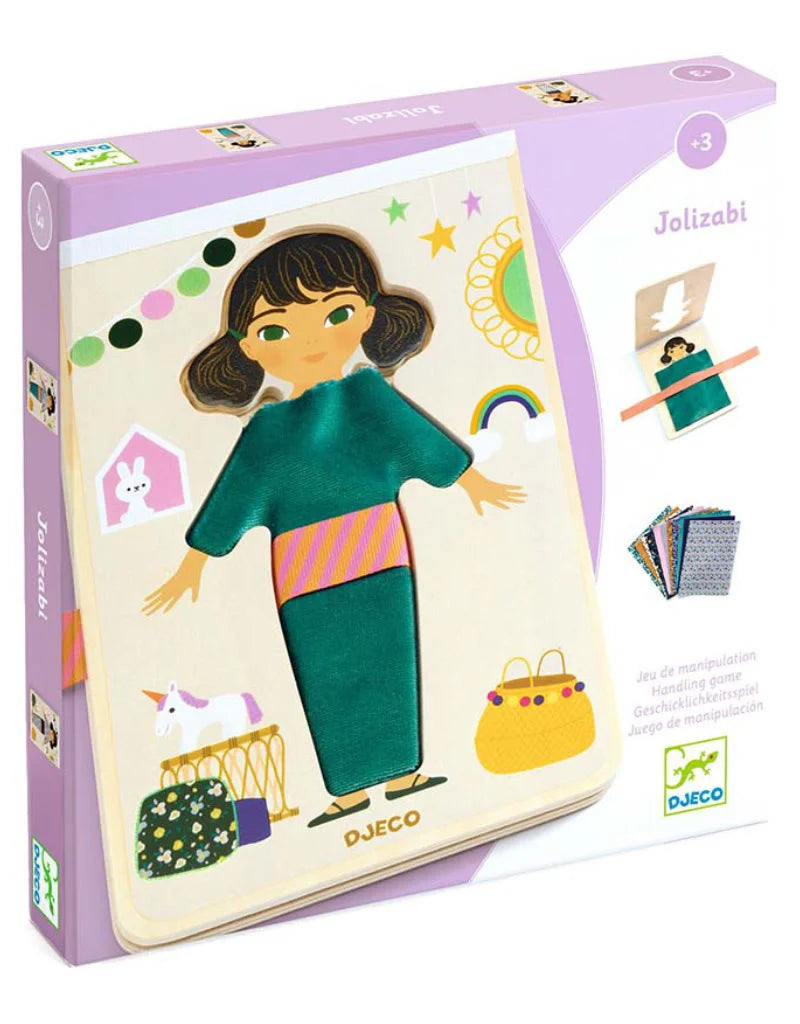 Djeco Jolizabi Wood Dress-Up Fabric Puzzle